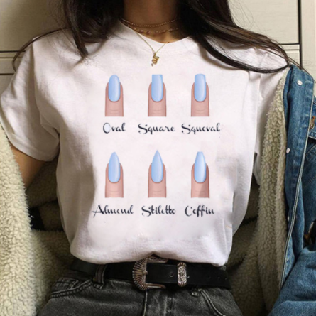 Style Nail Print Ladies T-Shirt