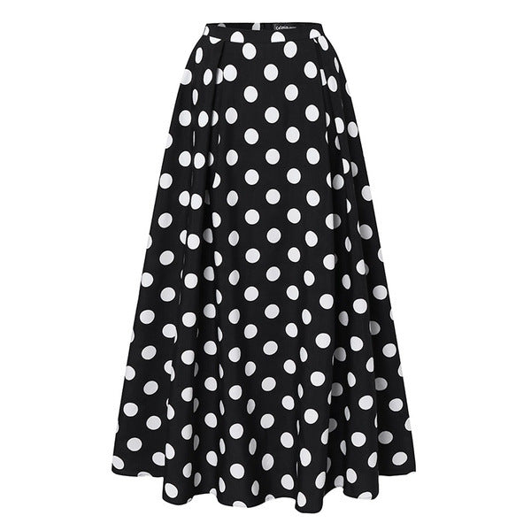 Women's Skirt Retro Dots Large Swing Skirt