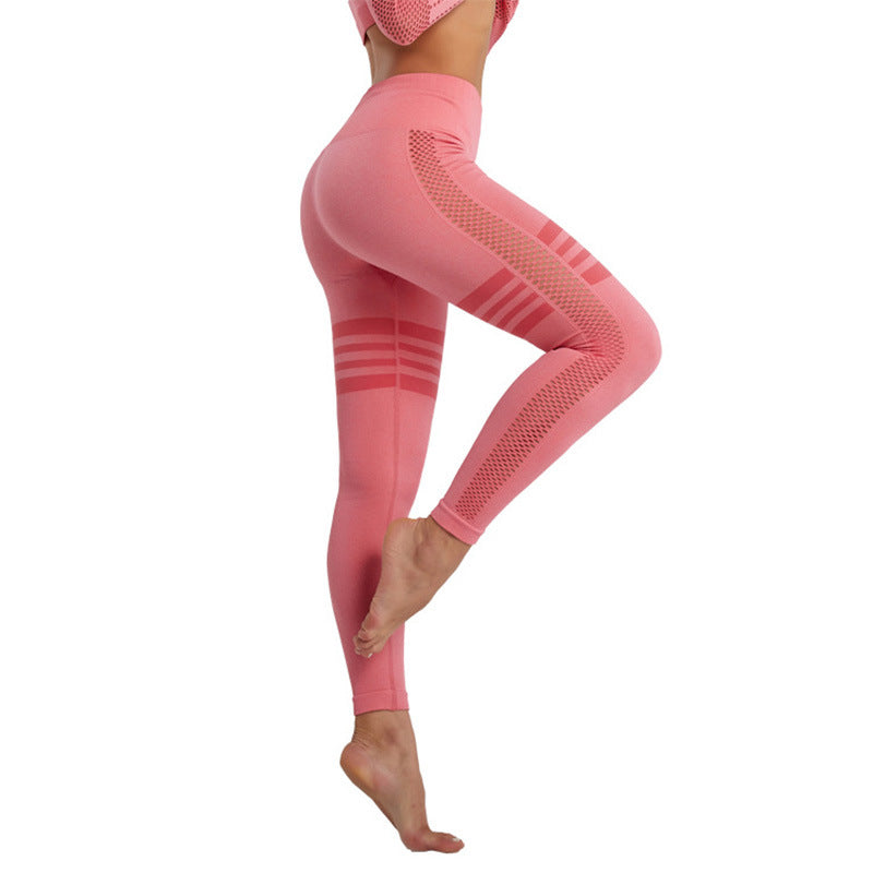 Hollow Mesh Breathable Yoga Pants