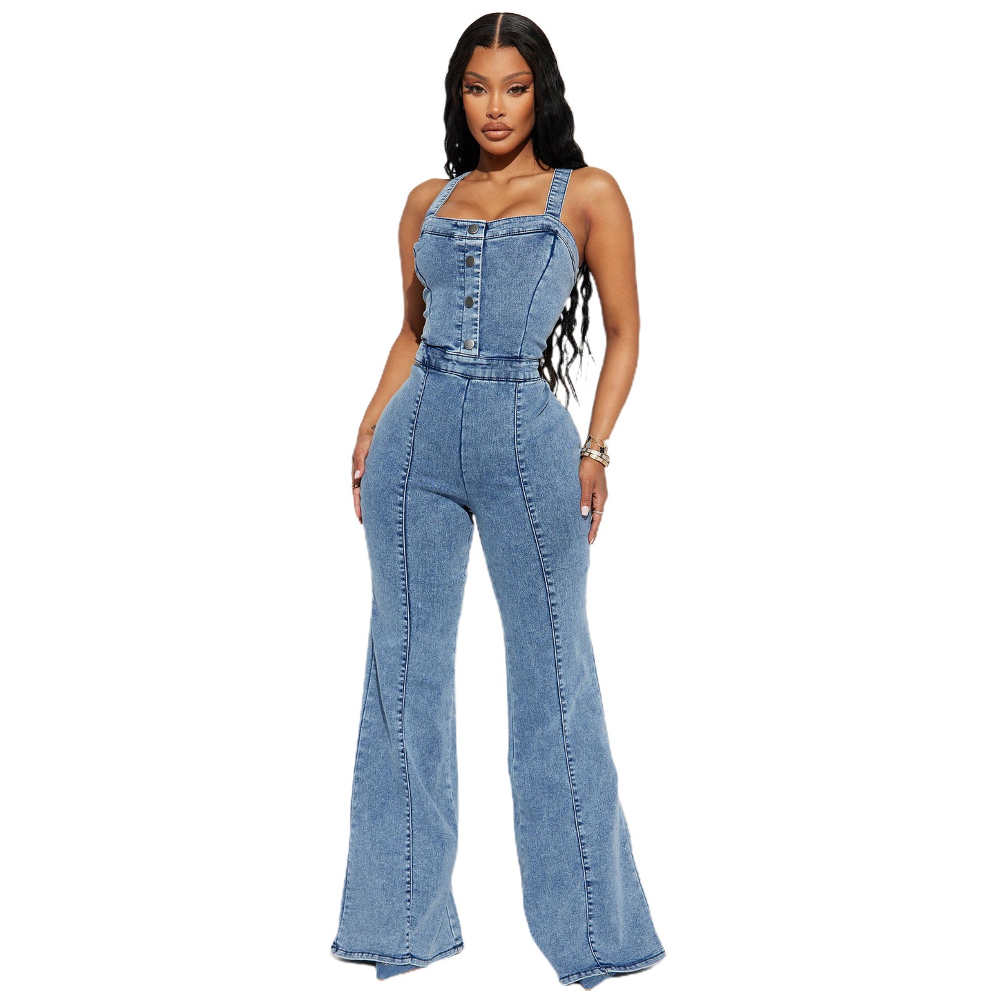 Jumpsuit New Washed Suspender Wide-leg Pants